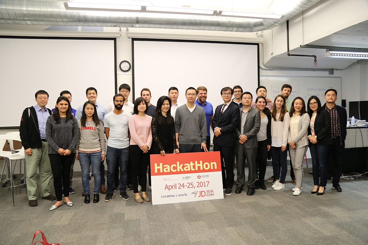 Cornell Tech MBA students collaborate at Cornell Tech hackathon