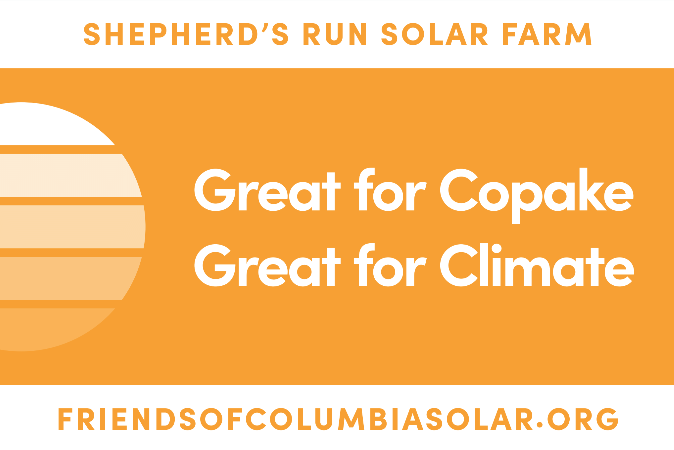 Friends of Columbia Solar yard sign