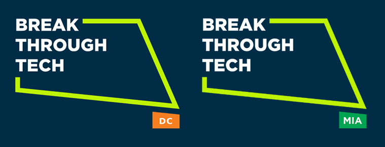 Break Through Tech DC and Miami logos