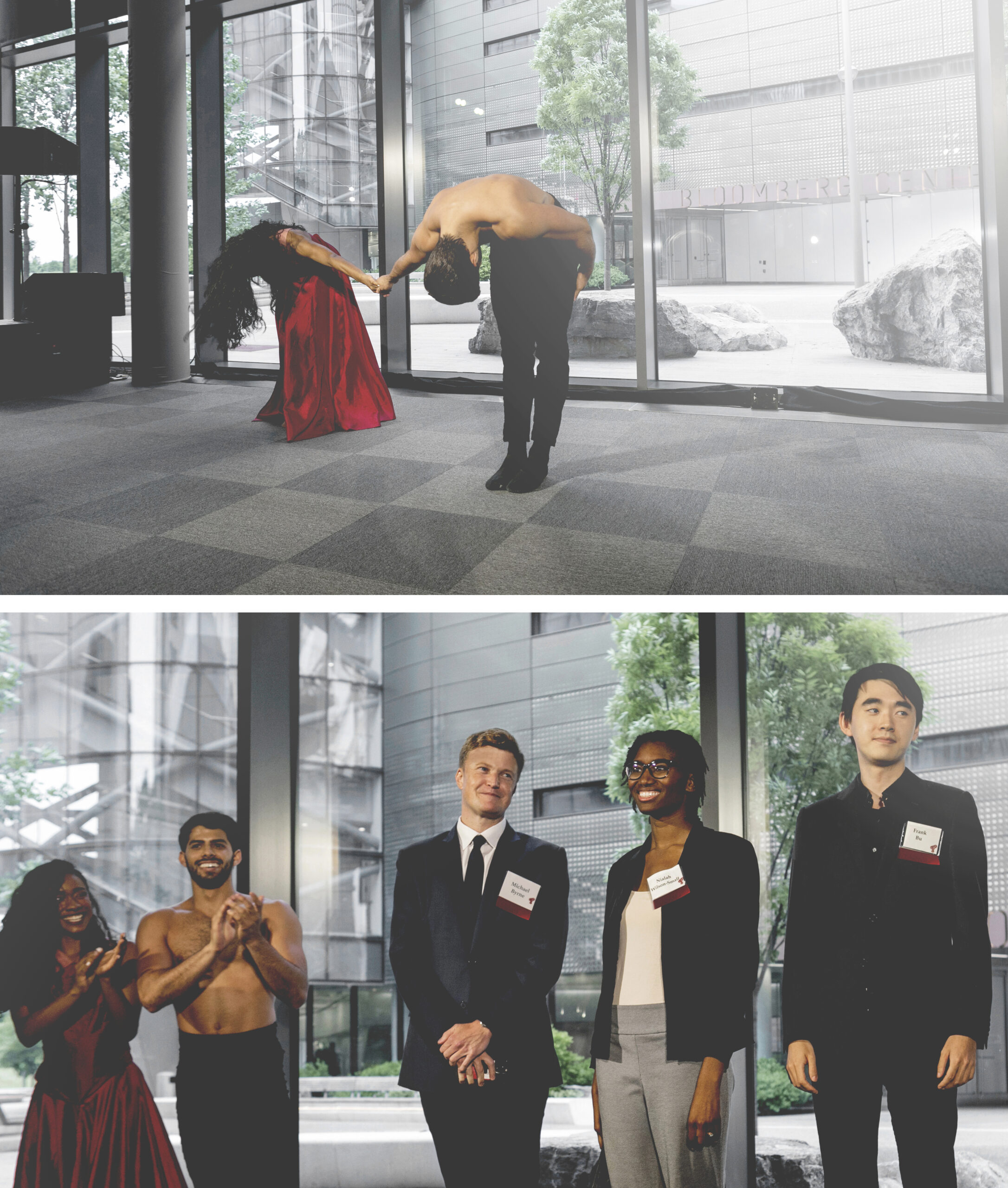 A live excerpt from the film was performed during the Cornell Tech 10th Anniversary Celebrations. Some of the collaborators: (L-R) Dandara Veiga, Mariano Zamora, Michael Byrne, Nilah Wilson-Small, and Fanjun Bu.