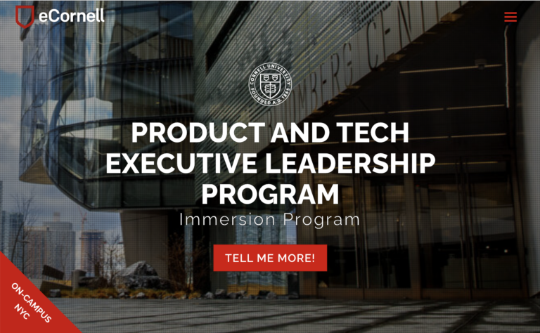 ECornell: Product And Tech Executive Leadership Program - Cornell Tech